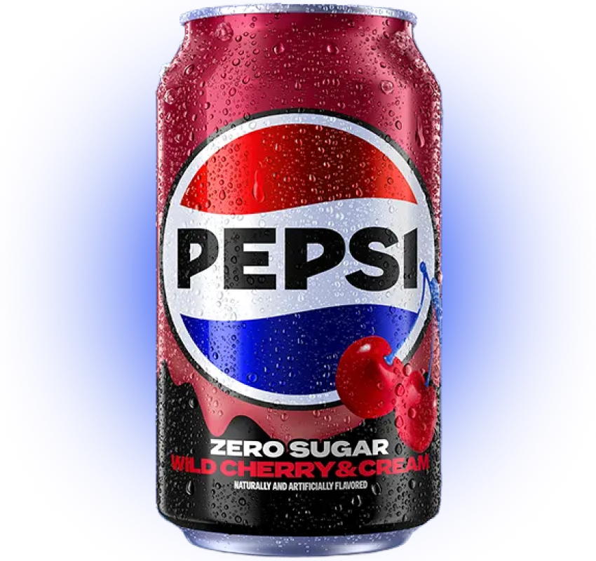 Can of Pepsi Zero Sugar Wild Cherry and Cream