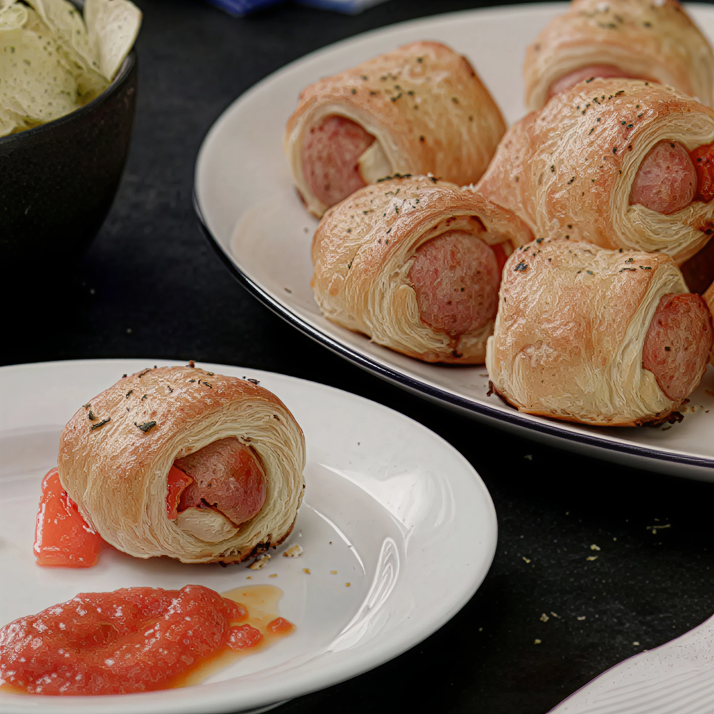 Italian sausage & peppers pigs in a blanket